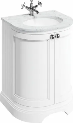 Immagine prodotto di Casa Padrino Mobile lavabo in stile rustico bianco opaco H. 93 cm - Mobili da bagno