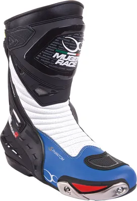 Obrázok produktu pre MUGENRACE Sphantom 2 perforované motocyklové topánky, čierne/biele/modré, 43