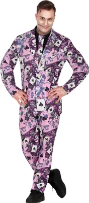 Imagen del producto de Mr. Smile, cómic de Halloween, diseño de payaso elegante, traje, talla: 48 - 50 (M), color: morado