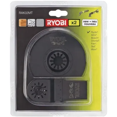 Image de Ryobi RAK02MT Kit 2 Lames universelles Outil de coupe plongeant multifonctions