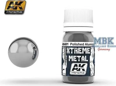 Zdjęcie produktu dla AK Interactive S.L. AK-481 AK Xtreme Metal Polished Aluminium 30 ml