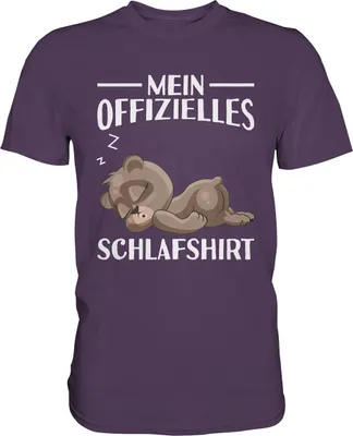 Produktbild von Offizielles Schlafshirt Nachthemd Schlafanzug Pyjama Bär T-Shirt – Urban Purple / M
