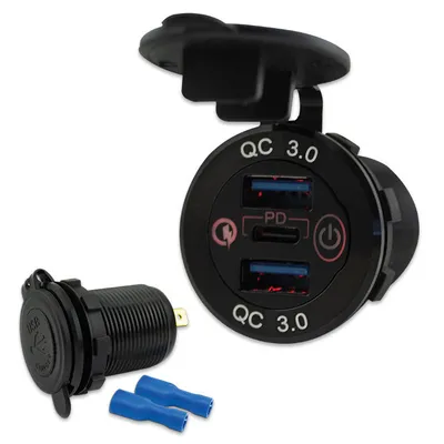 Immagine prodotto di Presa a bordo 3.0 | 2 x USB-A + USB-C | nero