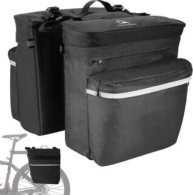 Produktbild von Wasserdichtes Fahrradtaschen-Set 34 Liter mit Reißverschluss und Reflektoren