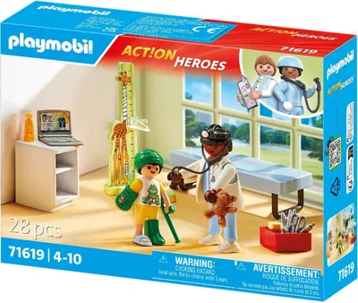 Produktbild von PLAYMOBIL Action Heroes 71619 Kinderarzt mit Teddybär
