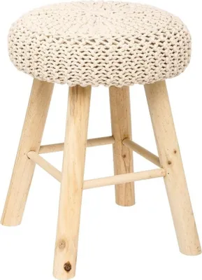 Obrázek produktu pro Retro čalouněná stolička, krém, 43 x 32 cm