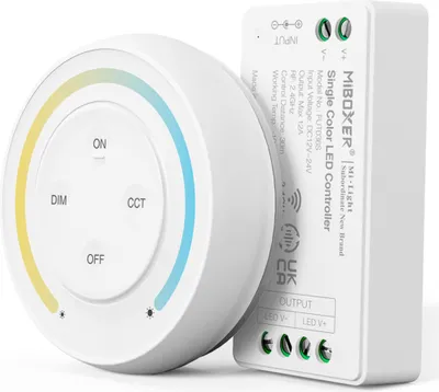 Produktbild von MiBoxer LED Single Color SET (Controller + Fernbedienung) 2.4G 12/24V "12A" | FUT036SA | Single Color