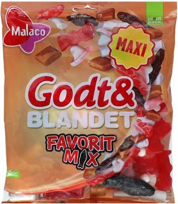 Produktbild von Malaco Godt & Blandet Favorit Mix 325g