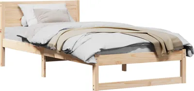 Obrázok produktu pre Rám postele Prírodná 75 x 190 cm Masívne borovicové drevo