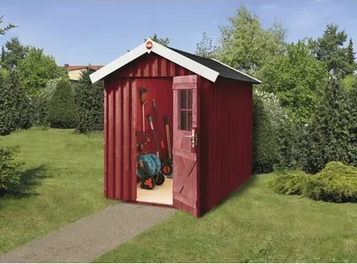 Produktbild von Gerätehaus weka Öland Gr.1 mit Fußboden 200 x 208 cm schwedenrot