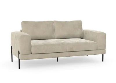 Produktbild von Karin 2-Sitzer-Sofa, Massivholzkonstruktion, skandinavischer Stil, Hohe Beine aus Metal, Chenille-Stoff Boston Toffee