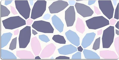 Produktbild von Schreibtischmatte Tischunterlage 100x50 cm Mauspad - Geometrische Blumen