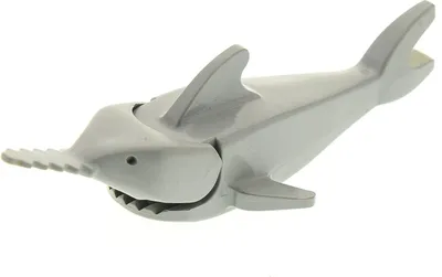 Produktbild von 1x Lego Tier Fisch Hai Sägefisch alt-hell grau Zoo Piraten 30085 2547 2547c02
