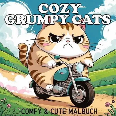 Produktbild von Katzen Malbuch - Cozy Malbuch - Grumpy Cats Malbuch - Malbuch mit Katzen