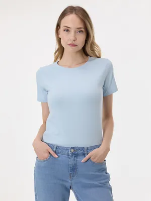 Produktbild von Orsay Hellblaues Damen-T-Shirt mit kurzen Ärmeln XS