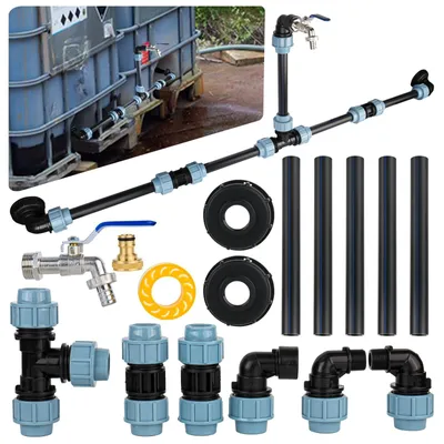 Produktbild von IBC Adapter mit Schwanenhals und Messinghahn für Tanknutzung