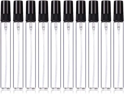 Produktbild von Nachfüllbare Glas-Mini-Sprühflaschen 10 ml, transparent, 10er Pack, für Reisen