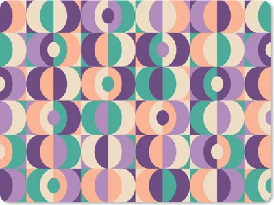 Produktbild von MuchoWow® Mauspad Mousepad Muster - Geometrie - Retro 23x19 cm - Mousepads - Maus Mat - Pad - Mausunterlage - Schreibtischunterlage - Mauspad