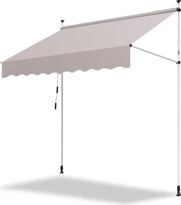 Obrázek produktu pro Hengda Klemmmarkise Markýza Balkon Odolná proti UV záření Voděodolná Béžová 300 cm