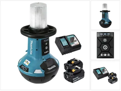 Produktbild von Makita DML 810 RM Akku LED Flächenlicht 18 / 36 V ( 2 x 18 V ) 5500 lm IP54 + 2x Akku 4,0 Ah + Ladegerät