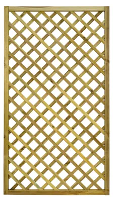 Produktbild von Ligna Gard Rankgitter Lausanne gerade 7x7 cm Löcher 100x180 cm Holzzaun Kiefer Kesseldruckimprägniert 44x44 mm Rahmen 12x30 mm Lamellen