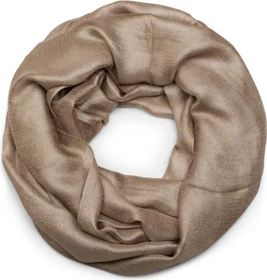 Produktbild von styleBREAKER Damen Loop Schal weich fließend | Seidig glänzendes Halstuch Einfarbig für Sommer & Frühling | Schlauchschal Leicht & Elegant