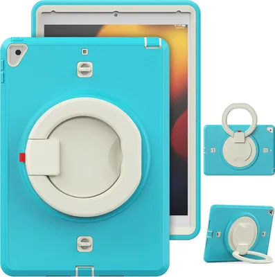 Produktbild von Tasche für iPad 8/9 10.2" mit Ständer und Schultergurt Türkis