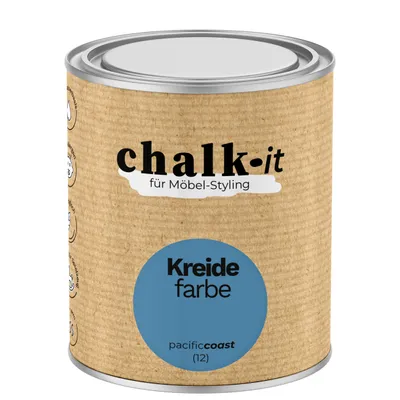 Produktbild von Kreidefarbe Chalk-it (12) Pacific Coast 0,75L Shaby Chic Möbel Holzlack Natur Vintage Möbellack
