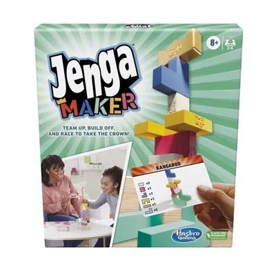 Produktbild von Hasbro Gaming Jenga Maker, Brettspiel, Konzentration, 8 Jahr(e), Familienspiel