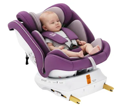 Produktbild von BUF BOOF® P100 Kindersitz i-Size R129 40–150 cm 360° drehbar ISOFIX Autositz mit Seitenaufprallschutz, Liegefunktion bis 165° Purple, KI-generiertes Bild
