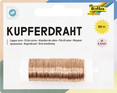 Zdjęcie produktu dla folia 79244 folia Drut miedziany, 0,3 mm x 80 m, wykonany z miedzi
