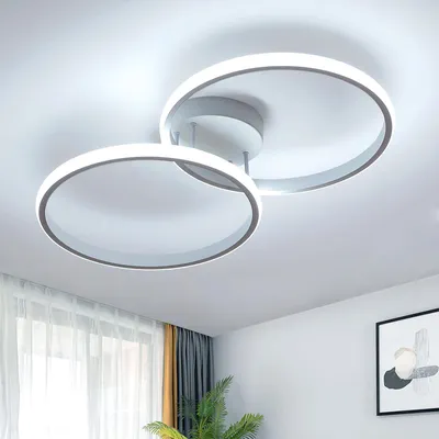 Productafbeelding van Toolight LED plafondlamp, 42W, 4725 lumen, 6500K, wit, 54 cm, rond, geschikt voor de slaapkamer – koelwit