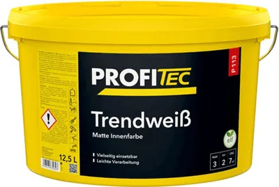 Produktbild von ProfiTec Trendweiß P113 Wohnraumfarbe12,5 Liter