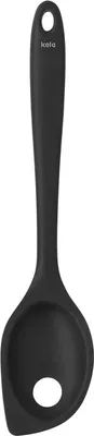 Produktbild von KELA Perforierter Kochlöffel Tom Silikon schwarz KL-12630