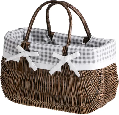 Image de Panier à provisions, sac en osier, panier en osier pour les courses, sac de dame en osier