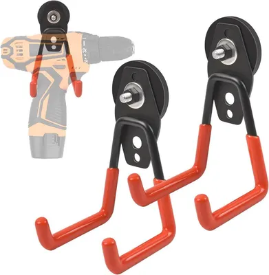 Produktbild von 43 mm starke Neodym-Magnethaken für Metallkästen - Set aus 2 mit Anti-Slip-Beschichtung