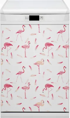 Produktbild von Dekorative Magnetmatte Küche Geschirrspüle 45x80 cm  Magnet für Spülmaschine  - Flamingo Flamingo