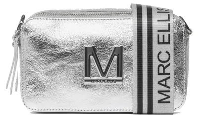 Imagen del producto de Bolso de hombro para mujer, de cuero genuino, con cremallera y correa ajustable. Fabricado en Italia