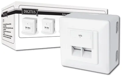 Produktbild von DIGITUS CAT 6, Klasse E, Datendose, Aufputz