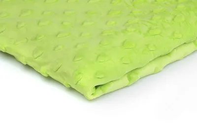 Zdjęcie produktu dla Dzianina polarowa Minkee z wytłoczonym sercem Seladon 50 x 155 cm