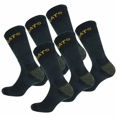 Immagine prodotto di Caterpillar 6 paia di calze premium / calze da lavoro con doppio rinforzo in punta e tallone grigio43-46