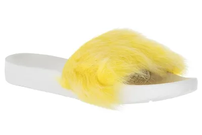 Produktbild von UGG Royale Damen-Flip-Flops mit Fell gelb 39