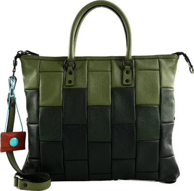 Produktbild von Gabs Leder Schultertasche Umhängetasche G3 Plus TG Tricolor Degrade Prezzemolo + Olive Green + Abete mehrfarbig