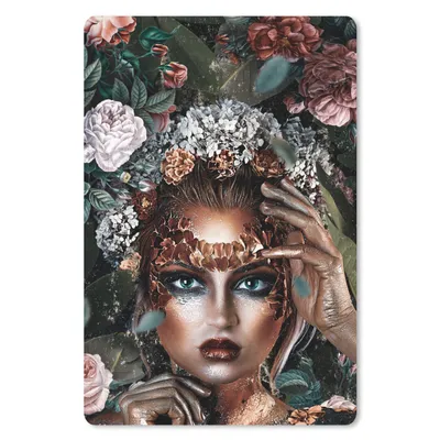 Produktbild von MuchoWow® Mauspad Mousepad Blumen - Frauen - Make-up 40x60 cm - Mousepads - Maus Mat - Pad - Mausunterlage - Schreibtisch Accesoire