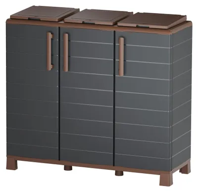 Produktbild von Kunststoffbehälter für Wertstofftrennung PLAIN ECO P100-ECO – doppelt