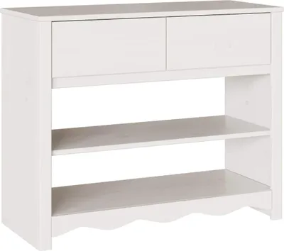 Obrázok produktu pre vidaXL Konzolový stolík so zásuvkami Drammen, biely, 89,5 x 37 x 73 cm