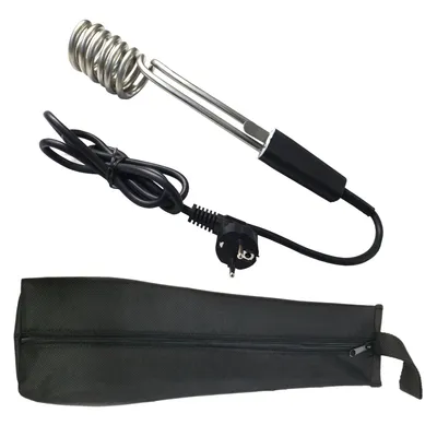 Produktbild von Tauchsieder 1,6 kW 1600 W 230V aus EDELSTAHL Reisetauchsieder Taucherhitzer Wasserkocher Reise Taucherhitzer Reisewasserkocher (mit Tasche)