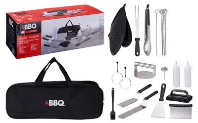 Image de Set Barbecue Inox 24 Pièces Kit Complet Acier Inoxydable Durabilité - Bbq Collection