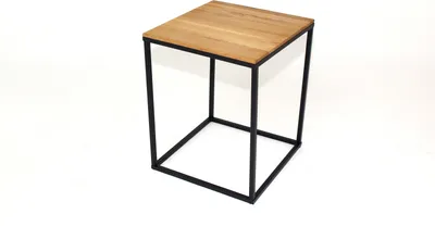 Produktbild von Beistelltisch >1085< in Eiche Massiv, Eisen - 40x40cm (BxH)