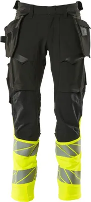 Produktbild von MASCOT® Hose mit Hängetaschen 19131-711-0917 Schwarz/Hi-vis Gelb 90C51